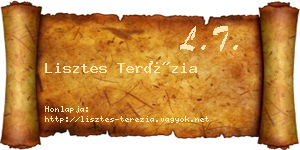 Lisztes Terézia névjegykártya