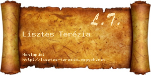 Lisztes Terézia névjegykártya